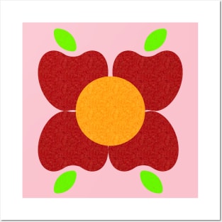 Apples to Oranges Flower Pattern Posters and Art